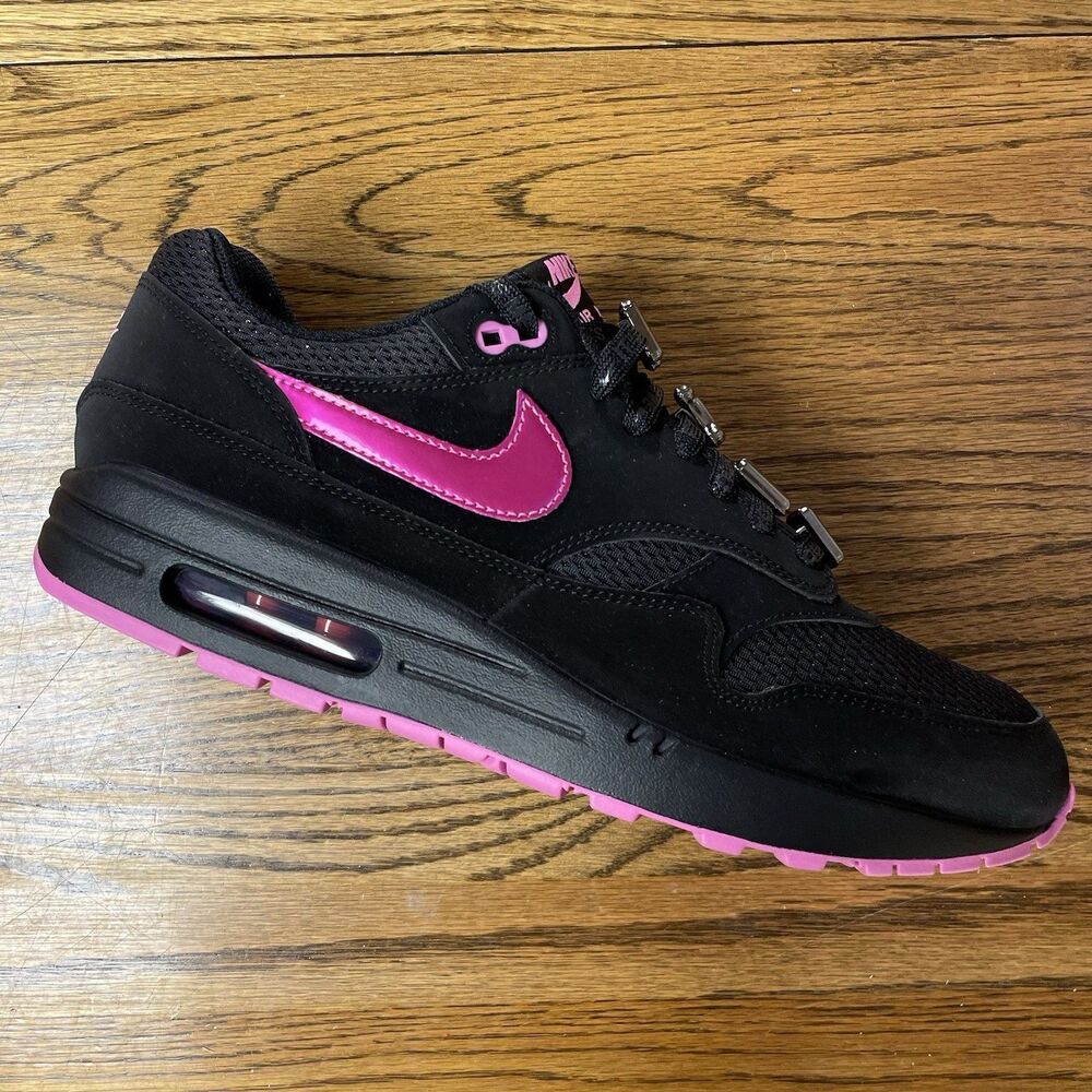 Nike Air Max 1 Premium Valentine's Day Black Pink Shoes Men Size 10.5 11 12